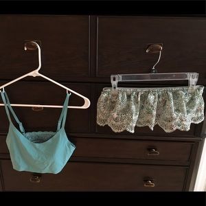 Victoria Secret Bras Bralette Bandeau Large teal